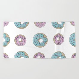 Donut pattern Beach Towel