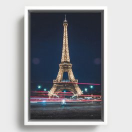 Eiffel Tower at Night 4 Framed Canvas