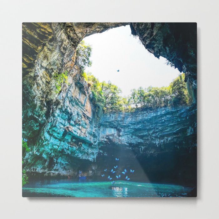 Sea Cave in Greece Metal Print