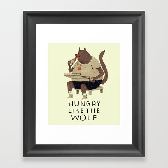 hungry like the wolf Framed Art Print