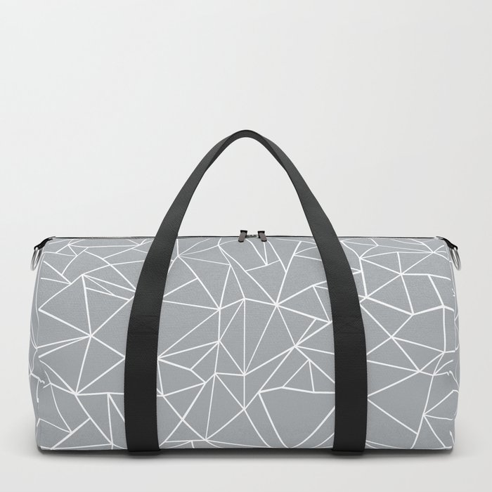Abstraction Outline Grey Duffle Bag By Projectm