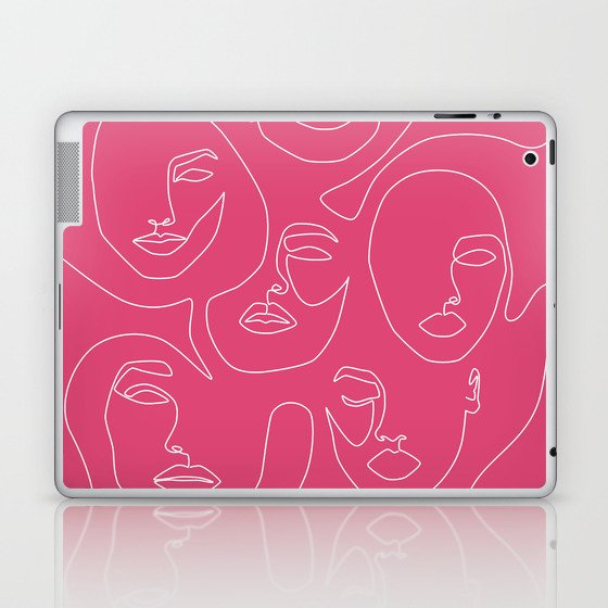Faces In Pink Laptop & iPad Skin