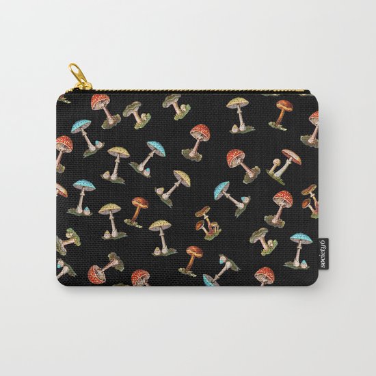 Electric Neon Mushrooms Carry-All Pouch