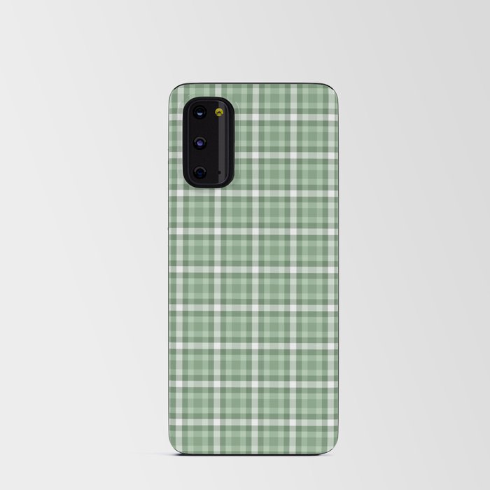 Modern Green Tartan Plaid Pattern,Scottish,Scotland,Scots,Clan,Clark,Stewart,Gingham,Checkered,Check,Stripes,Classic,Traditional, Android Card Case