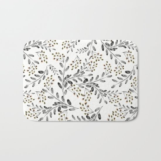 Delicate floral pattern. 1 Bath Mat