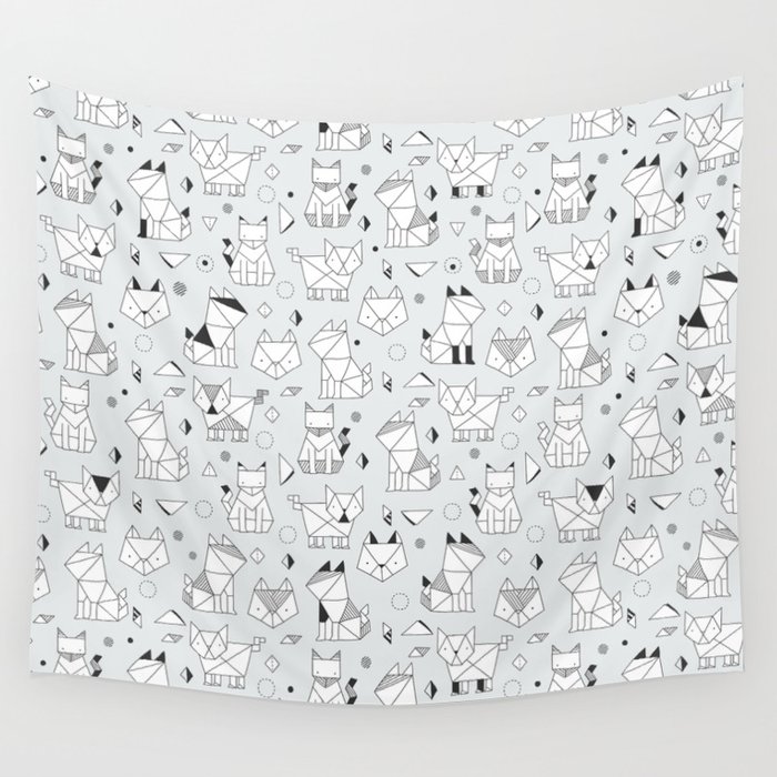 Origami cats Wall Tapestry