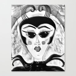 Maleficent the Bee Queen black and white edit Canvas Print