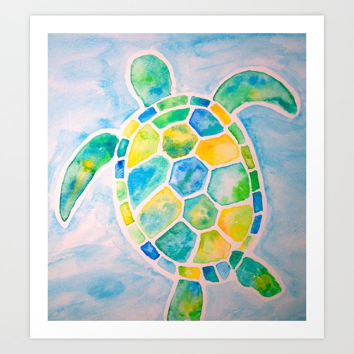 Serene Turtle Art Print