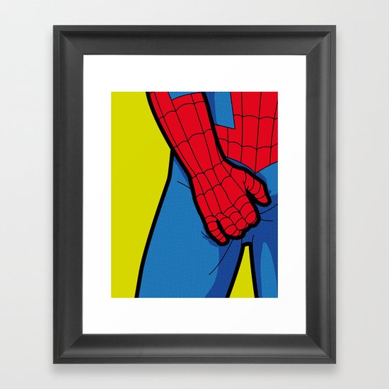 The secret life of heroes - SpiderItch Framed Art Print