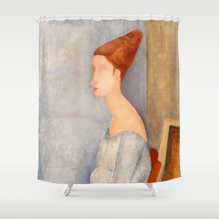 Amedeo Modigliani "Portrait of Jeanne Hébuterne" Shower Curtain