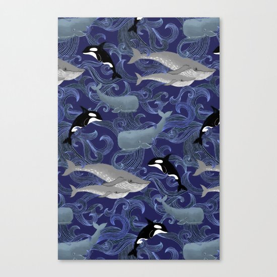 Beautiful Ocean Giants - purple Canvas Print