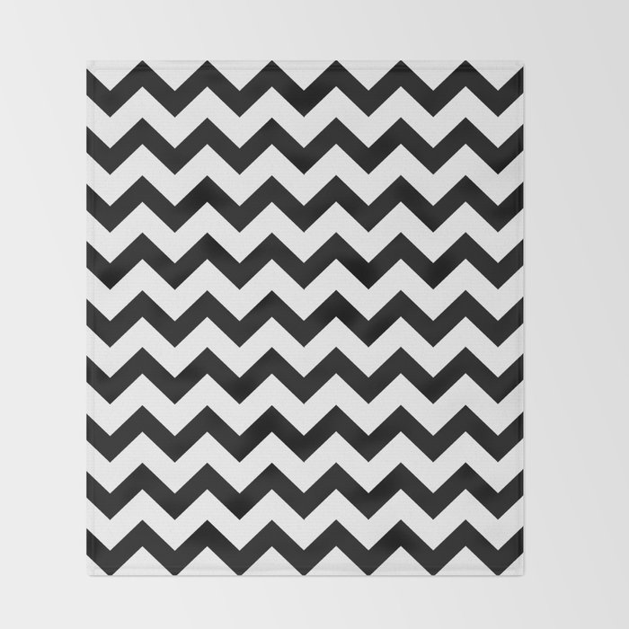 Chevron Black White Pattern Throw Blanket By Luxelab Society6
