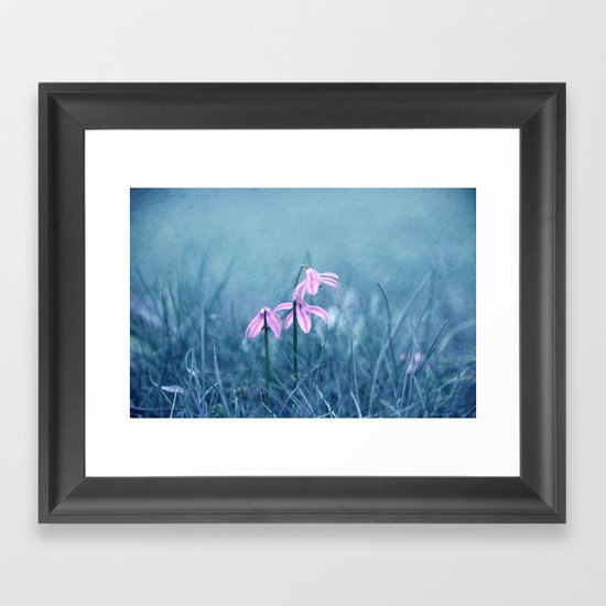 blue meadow Framed Art Print