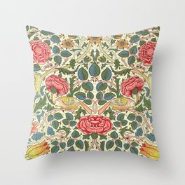 William Morris Rose Pattern Throw Pillow