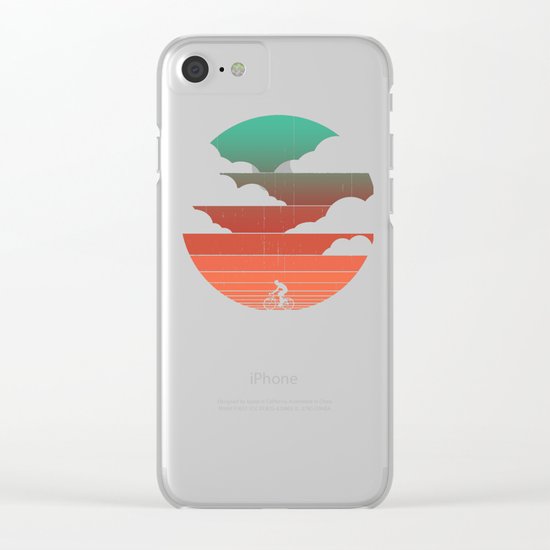 Go West (cycling edition) Clear iPhone Case
