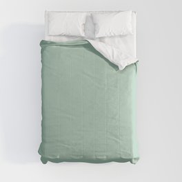 Light Aqua Green Gray Solid Color Pantone Birds Egg Green 13-5911 TCX Shades of Blue-green Hues Comforter