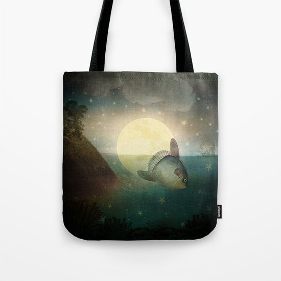 The Fish That Stole The Moon Tote Bag