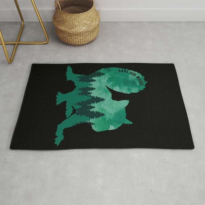 Environmental Protection Squirrel Climate Change Rug