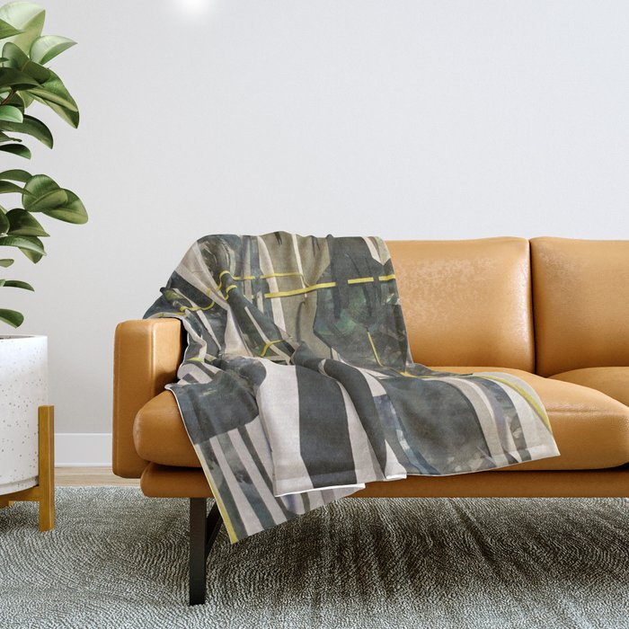 The Cursive Earth- Painted Paper Art Throw Blanket