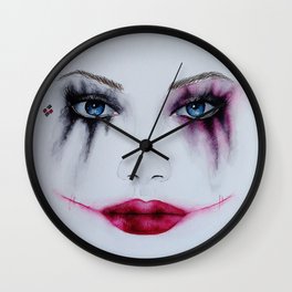 Harley Quinn Wall Clock | Thejoker, Harley, Suicidesquad, Clown, Creepy, Illustration, Movies & TV, Harleyquinn, Painting, Halloween 