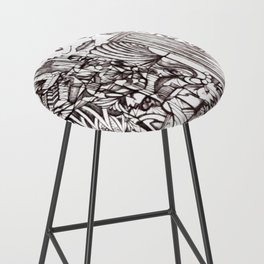 Abstract Black and White Artwork  Bar Stool