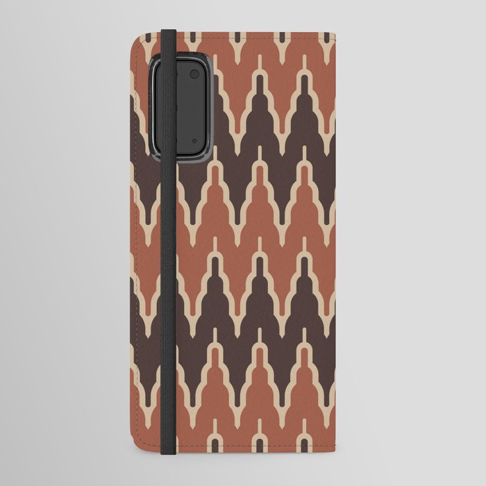 Chevron Pattern 525 Brown and Beige Android Wallet Case