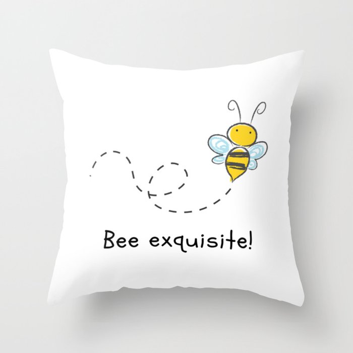 Bee Exquisite Throw Pillow