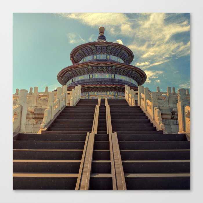 China Photography - Beautiful Temple Under The Blue Sky In Beijing Canvas Print