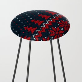 Seamless Knitted Christmas Pattern 01 Counter Stool