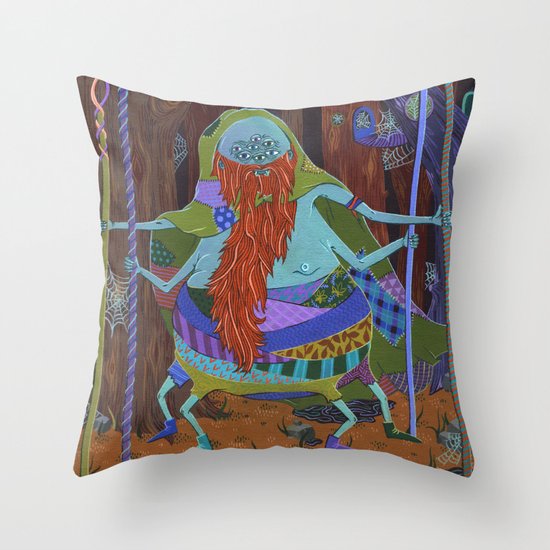 The Spider Wizard Throw Pillow