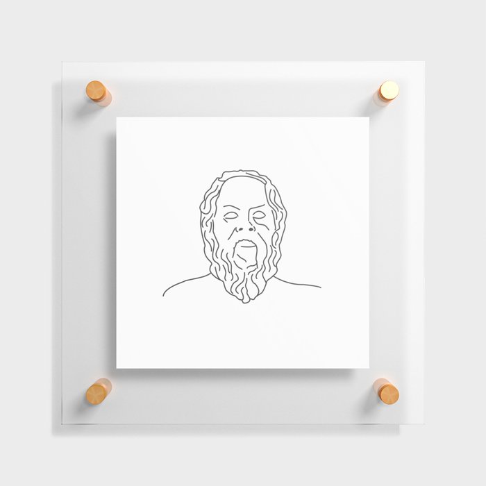 Bust of Socrates the Greek philosopher from Athens city one of the founders of Western philosophy	 Floating Acrylic Print