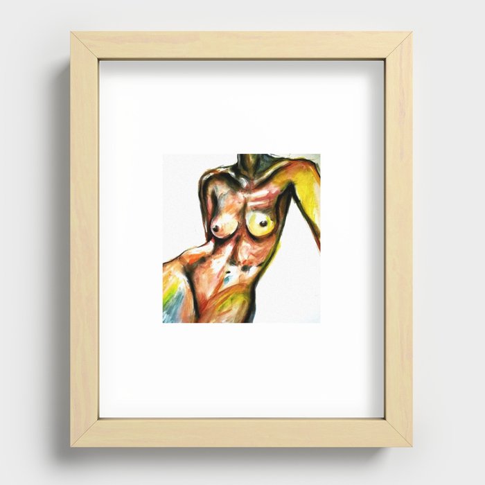 PASTEL NUDE III Recessed Framed Print