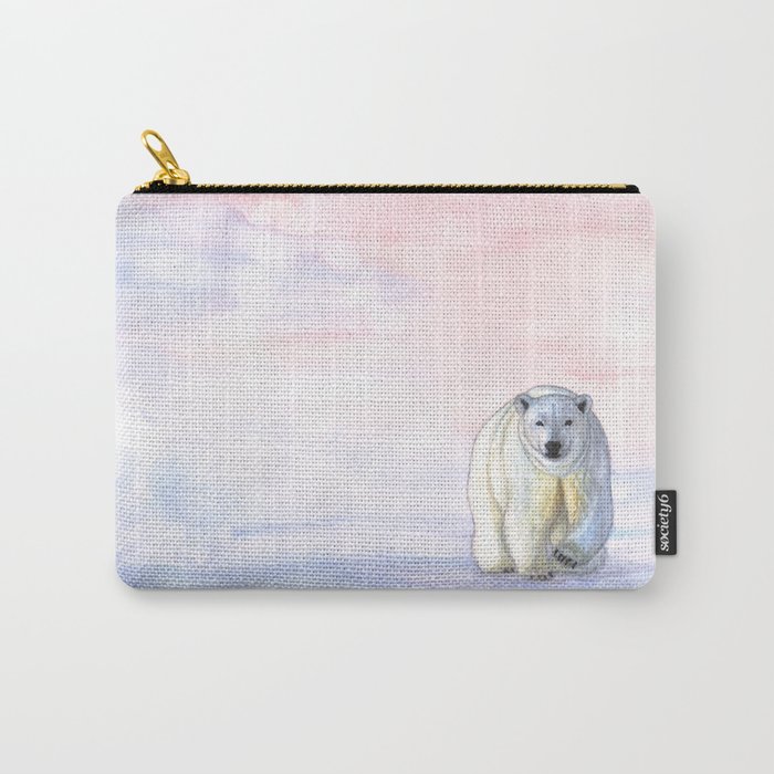 Polar bear in the icy dawn Carry-All Pouch by Savousepate | Society6
