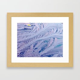 Frostfeather Crystals - Blues Framed Art Print