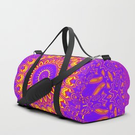 Yellow Purple Kaleidoscope Flame Duffle Bag