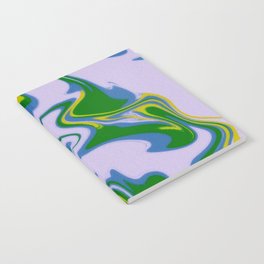 Green and Gray Wavy Grunge Notebook