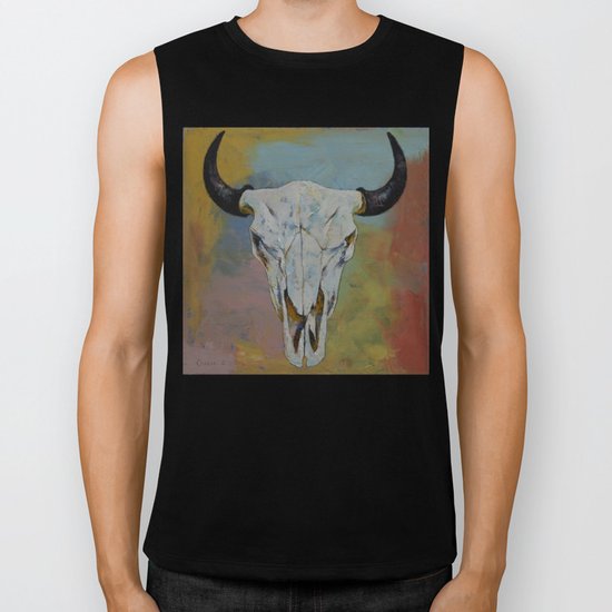 Bison Skull Biker Tank