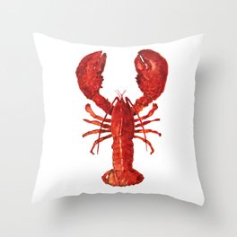 Watercolor Lobster #1 Throw Pillow