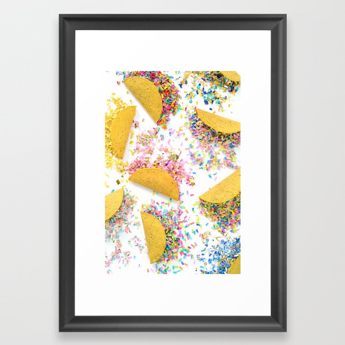 Confetti Tacos Framed Art Print