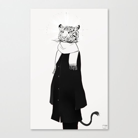 Tigress with scarf Canvas Print