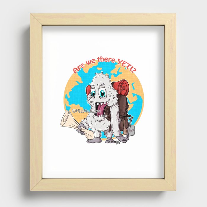 Are we there YETI? Recessed Framed Print