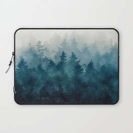The Heart Of My Heart // So Far From Home Of A Misty Foggy Wild Forest Covered In Blue Magic Fog Laptop Sleeve