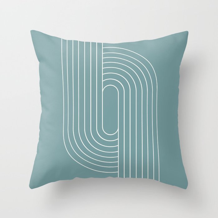 Oval Lines Abstract VIII Throw Pillow