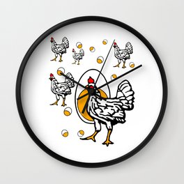 roseanne chicken Wall Clock