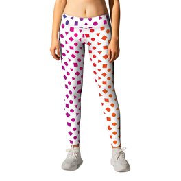 #PrideMonth Shape Design Rotating squares and triangle with circles pattern Leggings