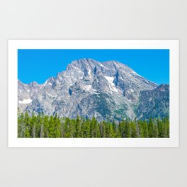 Grand Teton Mountains Closeup Nature Print Art Print