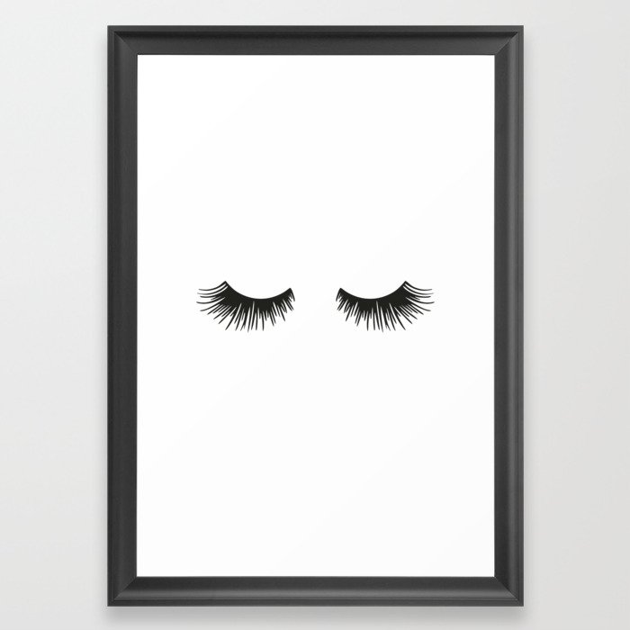 Closed Eyelashes Framed Art Print