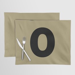letter O (Black & Sand) Placemat