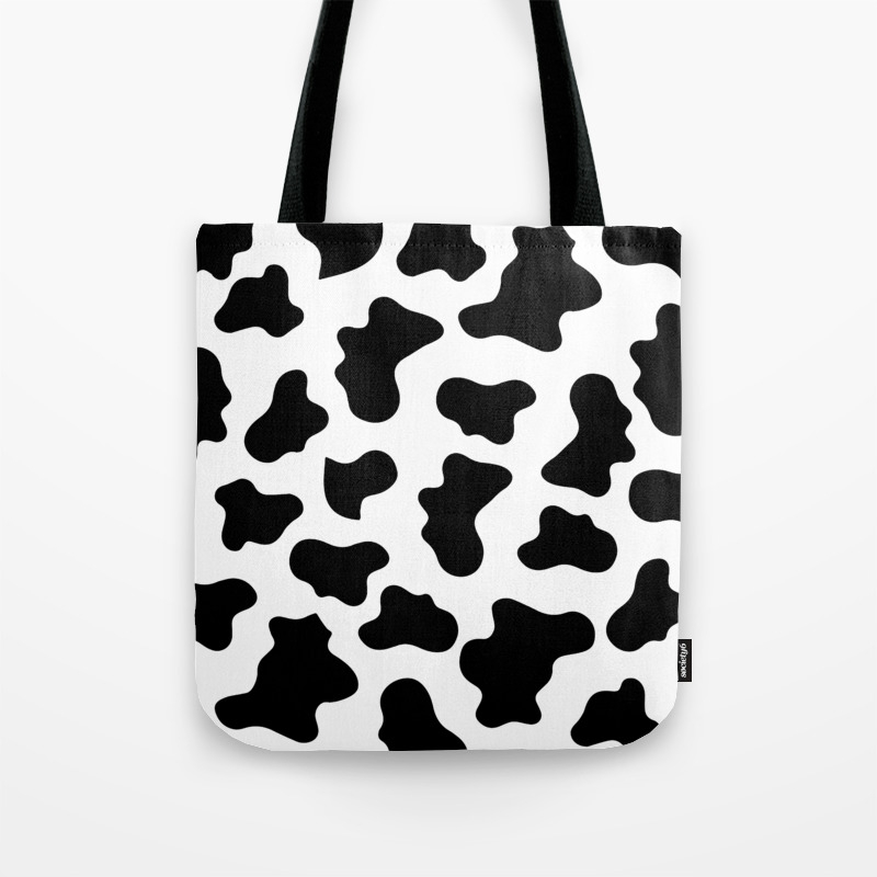 Cow print tote bag clearance