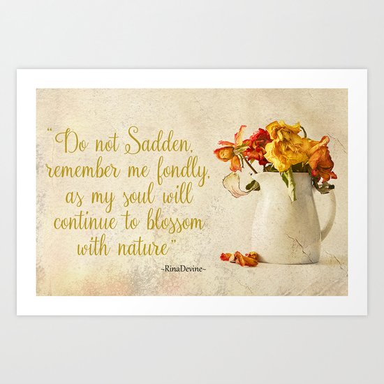 Do not sadden Art Print